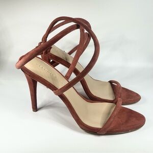 New Veronica Beard Marceline Ankle Strap Sandal Redwood Size 7US and 8US